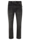 Department 5 Black Cotton Cropped Jeans