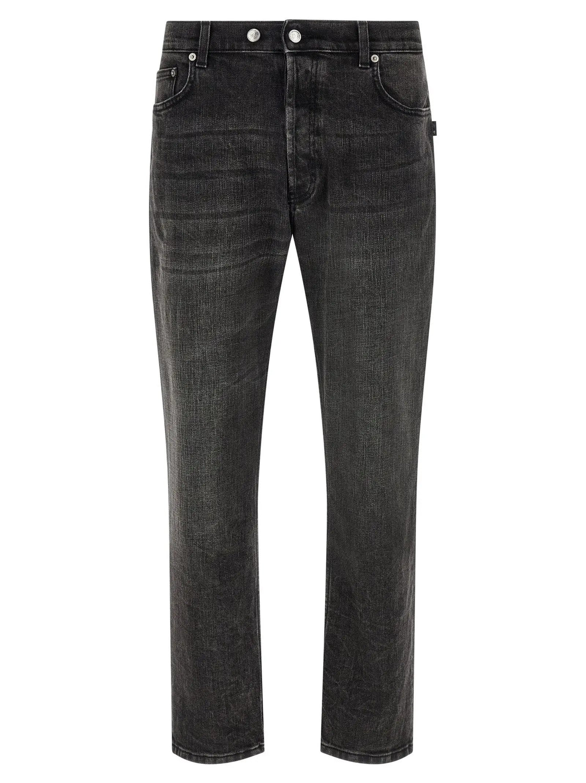 Department 5 Black Cotton Cropped Jeans