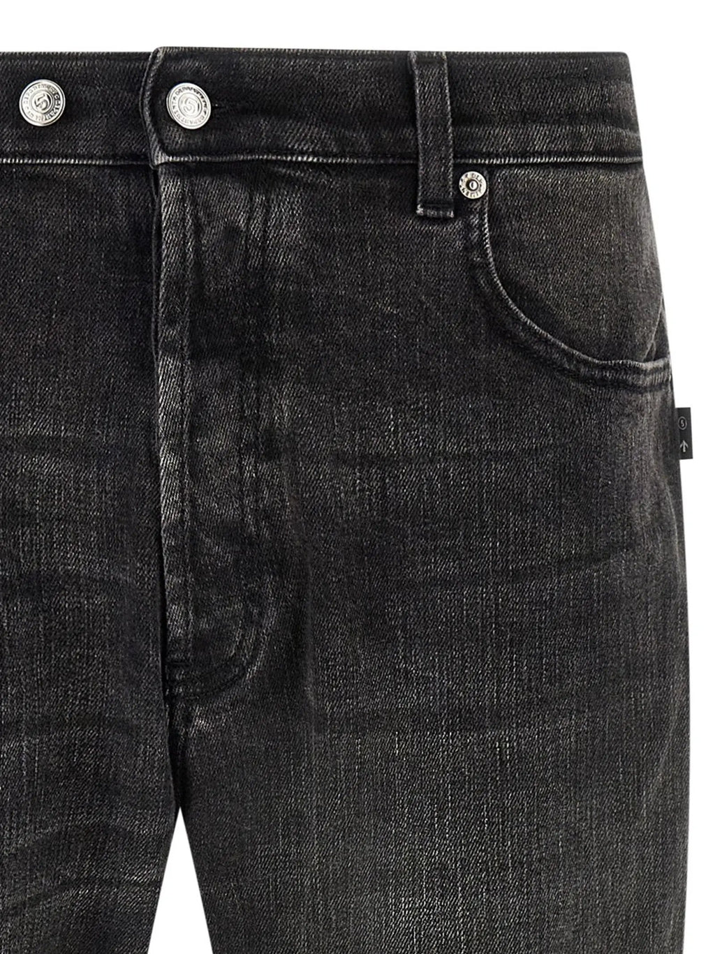 Department 5 Black Cotton Cropped Jeans
