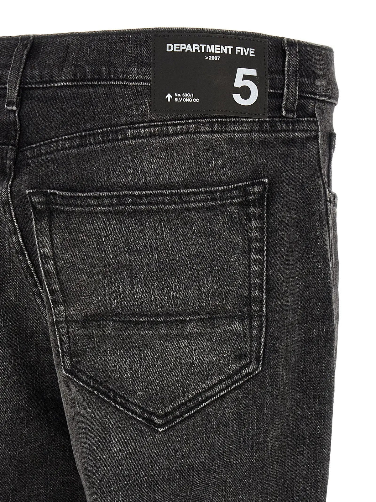 Department 5 Black Cotton Cropped Jeans
