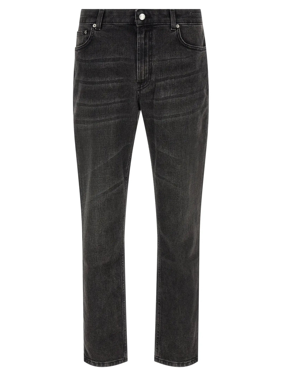 Department 5 Black Cotton Straight-Leg Jeans
