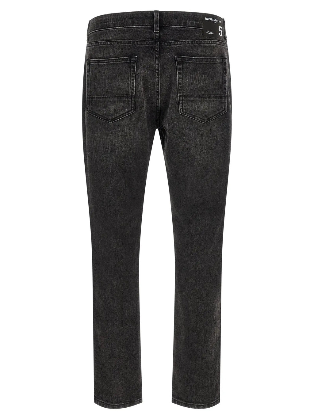 Department 5 Black Cotton Straight-Leg Jeans