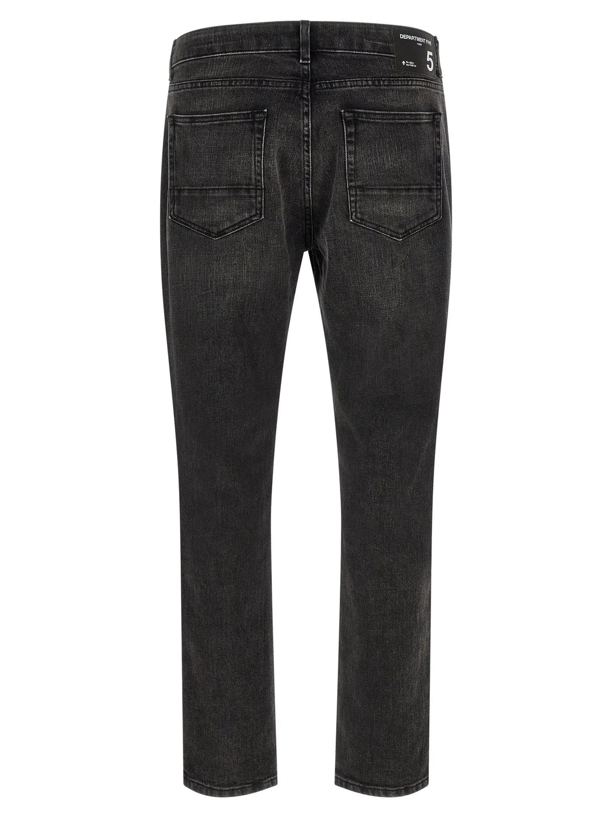 Department 5 Black Cotton Straight-Leg Jeans