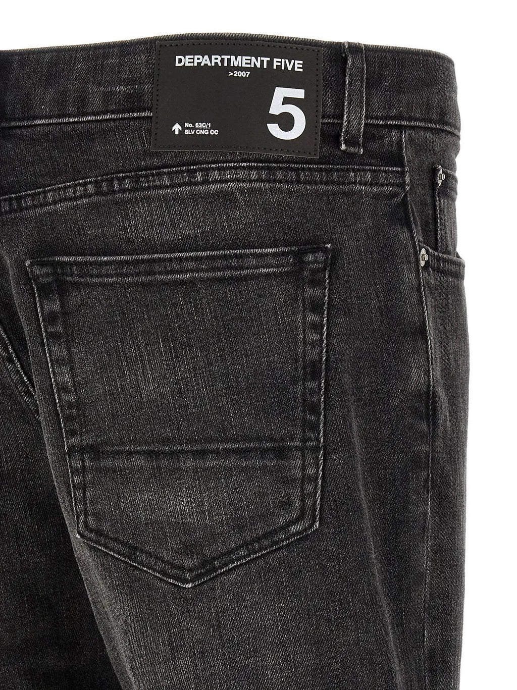 Department 5 Black Cotton Straight-Leg Jeans