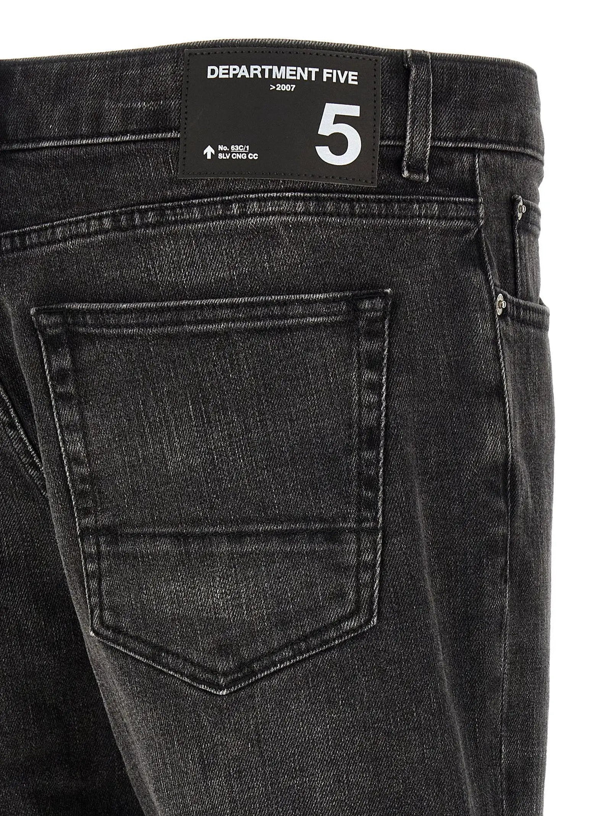 Department 5 Black Cotton Straight-Leg Jeans
