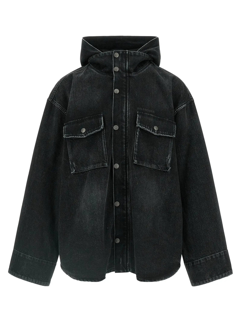 Balenciaga Black Cotton Denim Jacket