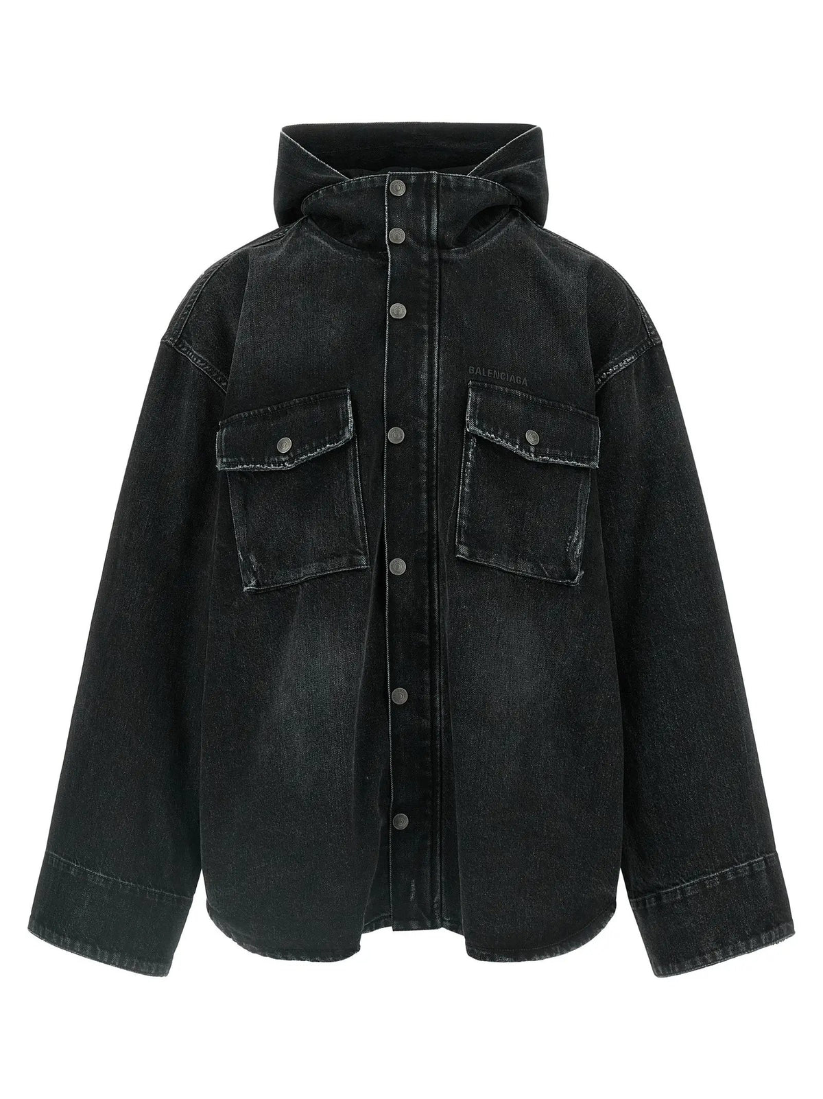 Balenciaga Black Cotton Denim Jacket