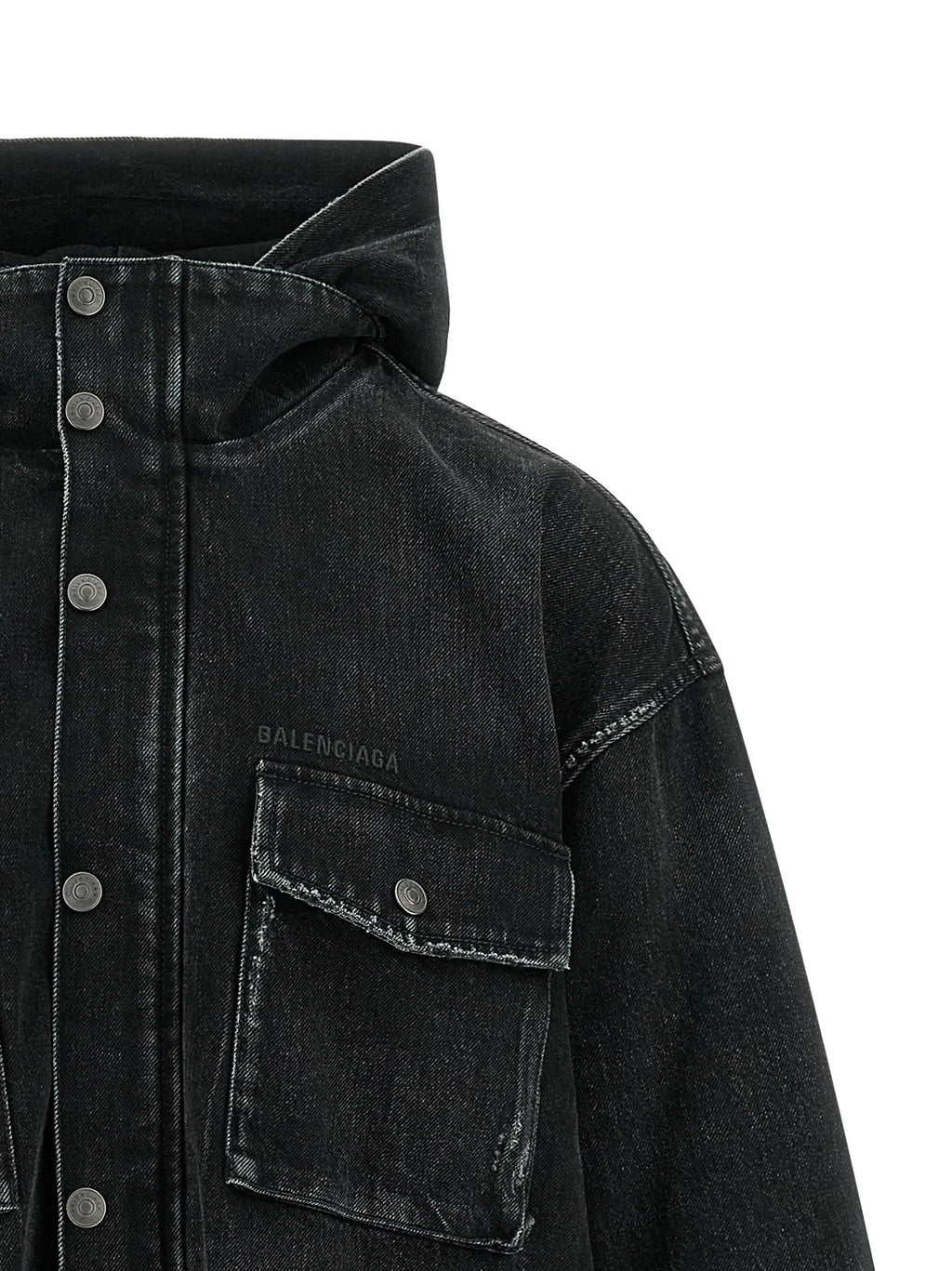 Balenciaga Black Cotton Denim Jacket
