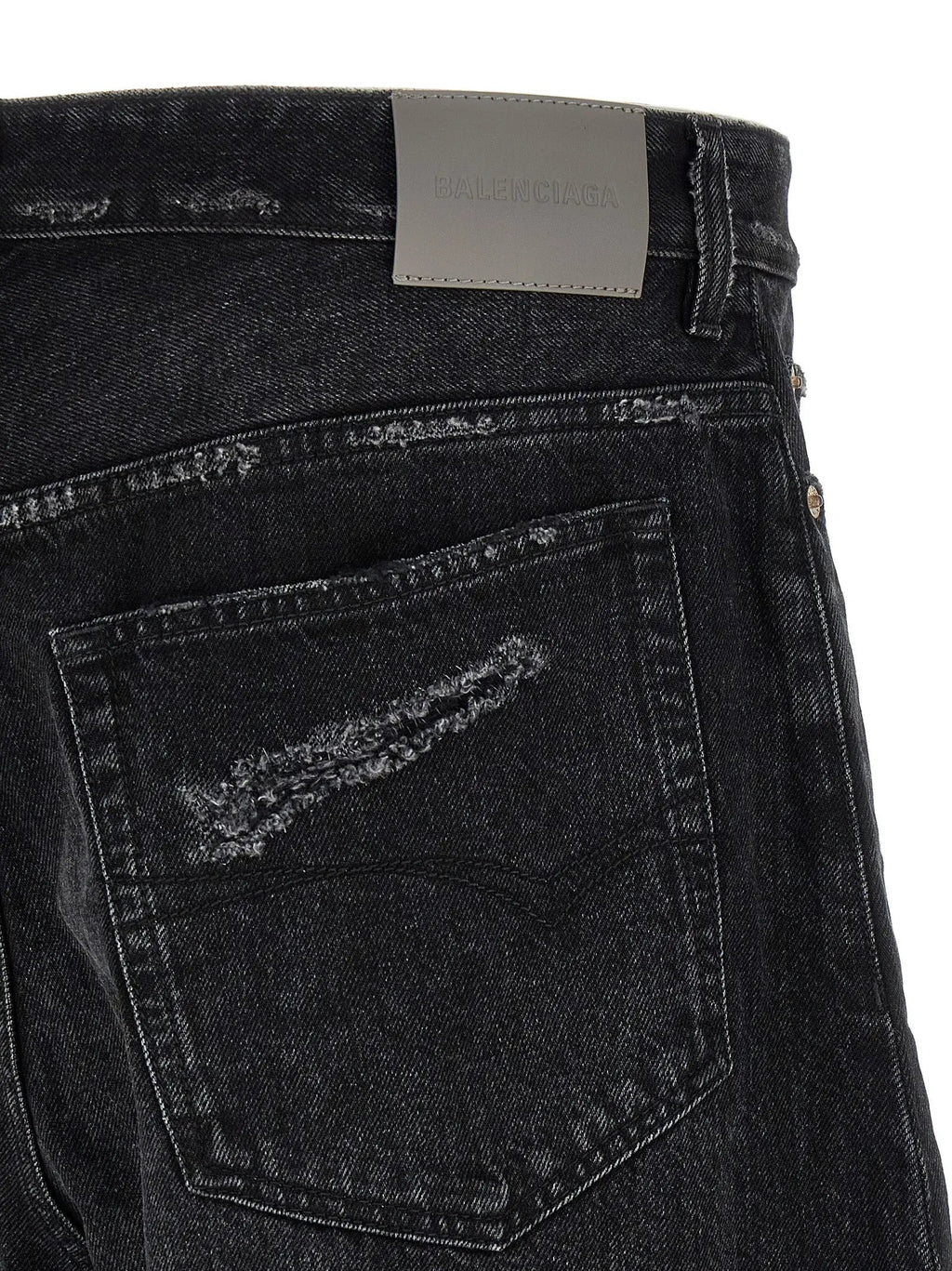 Balenciaga Balenciaga Black Cotton Cropped Jeans