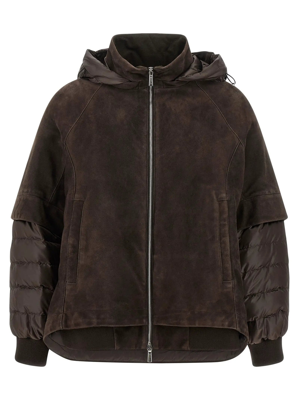MooRER Brown Wool Leather Jacket