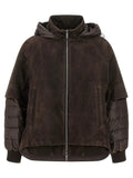 MooRER Brown Wool Leather Jacket