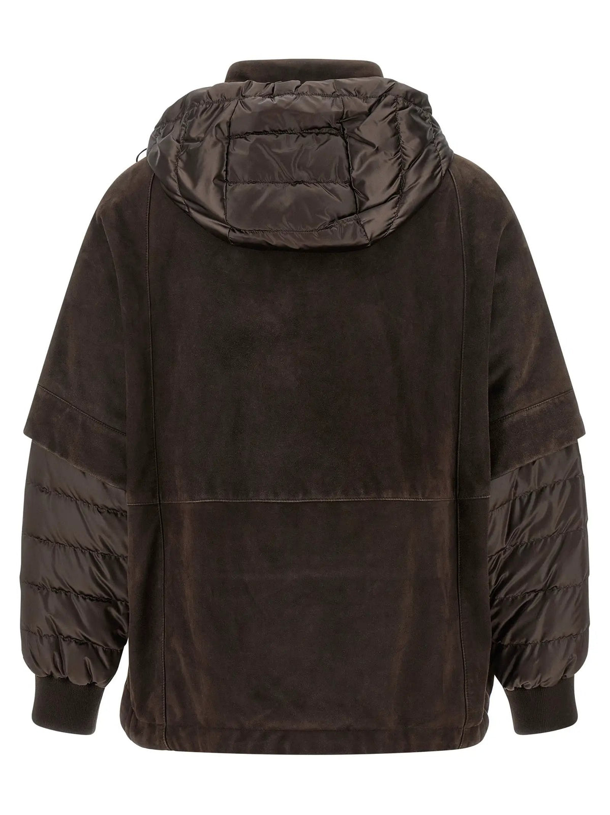 MooRER Brown Wool Leather Jacket