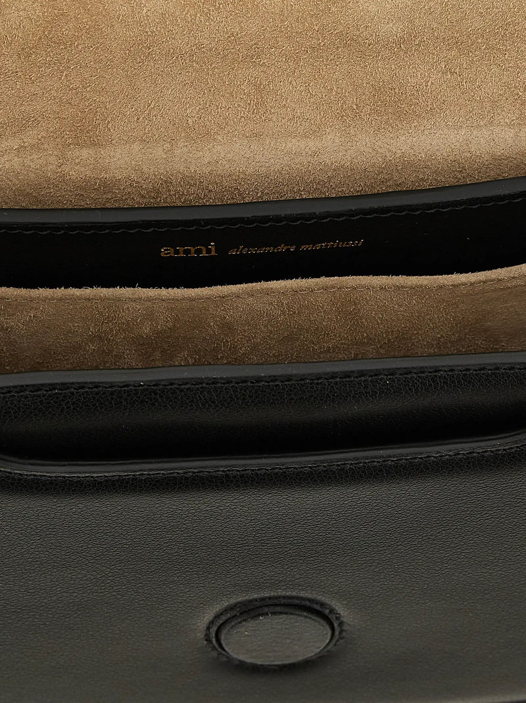 Ami Paris Black Cowhide Handbag