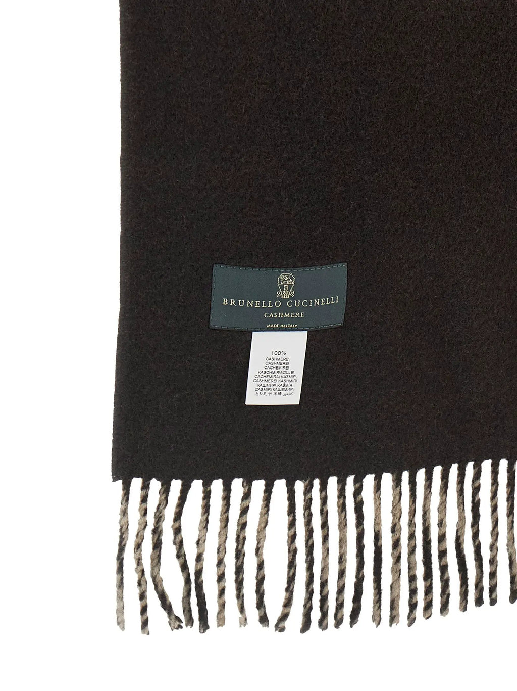 Brunello Cucinelli Brown Cashmere Scarf