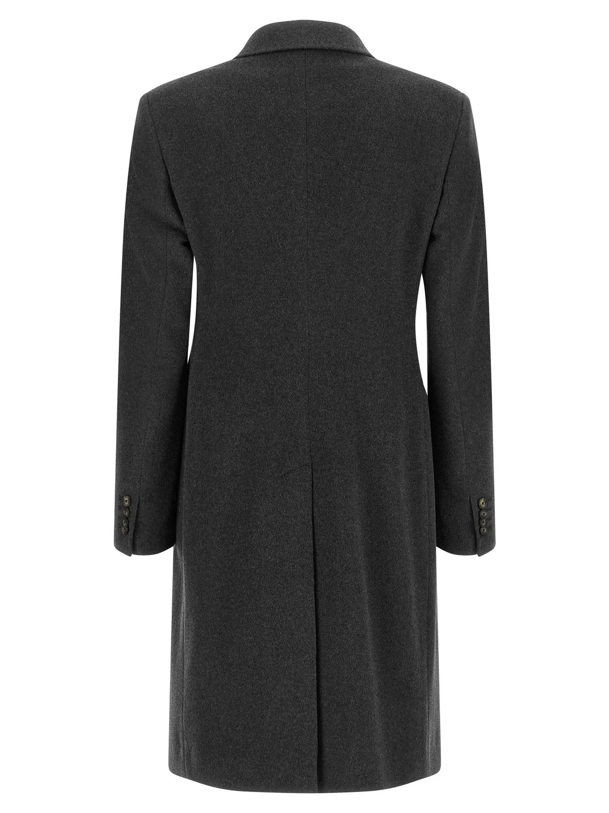 Tagliatore Gray Virgin Wool Coat