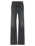 Khaite Gray Cotton Straight-Leg Jeans