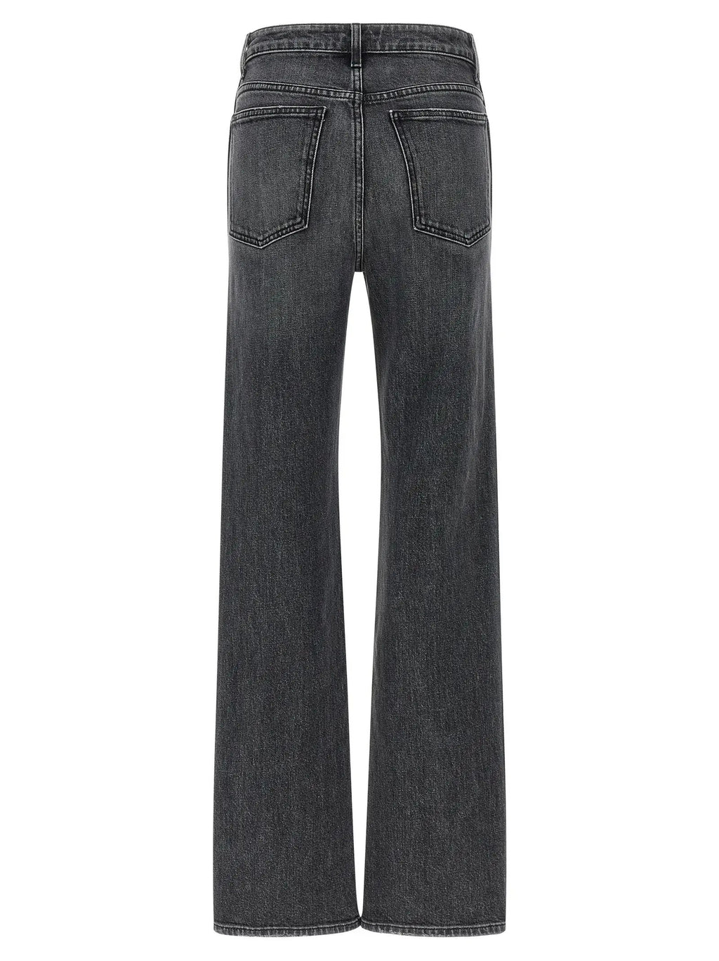 Khaite Gray Cotton Straight-Leg Jeans