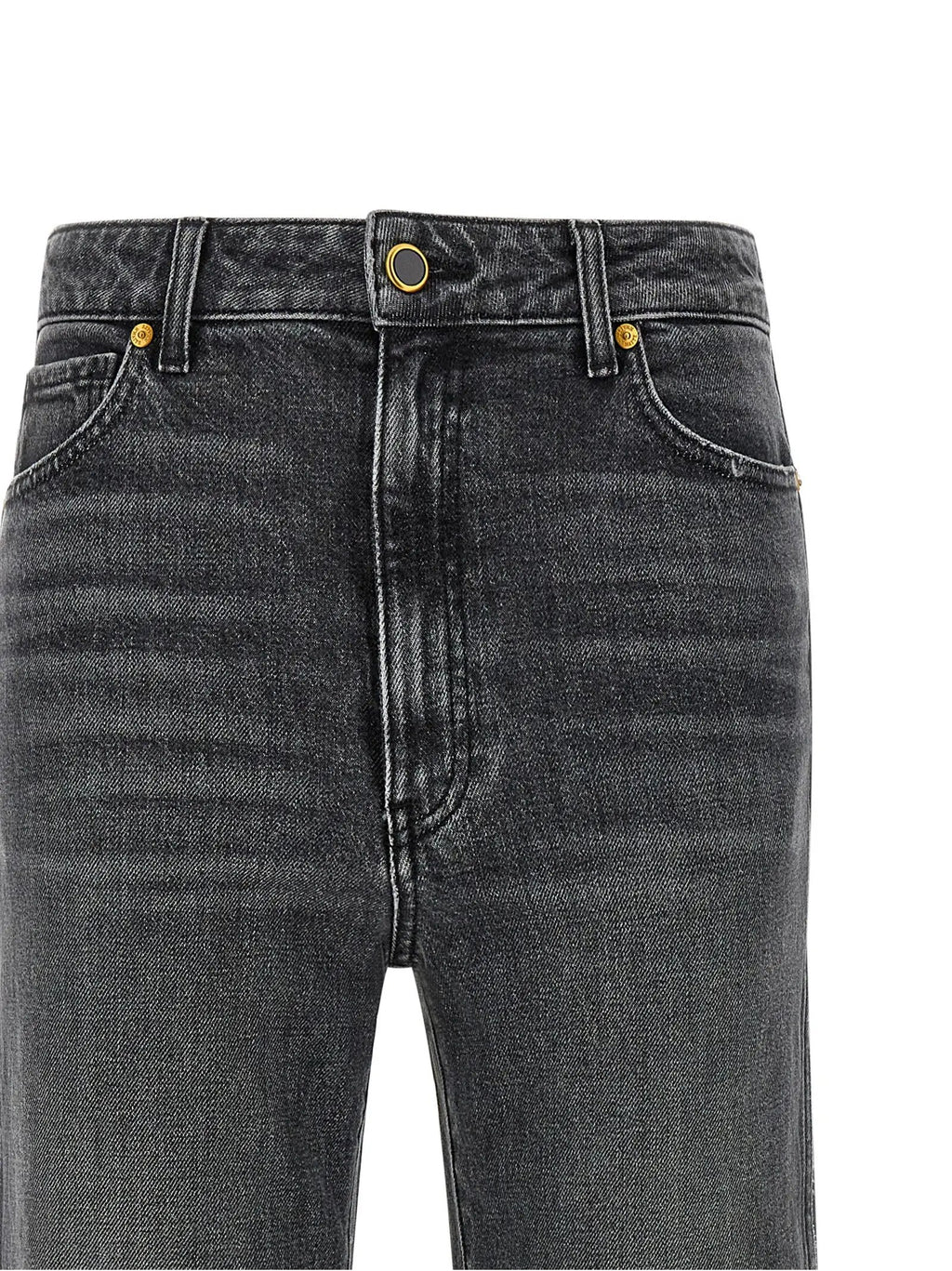 Khaite Gray Cotton Straight-Leg Jeans