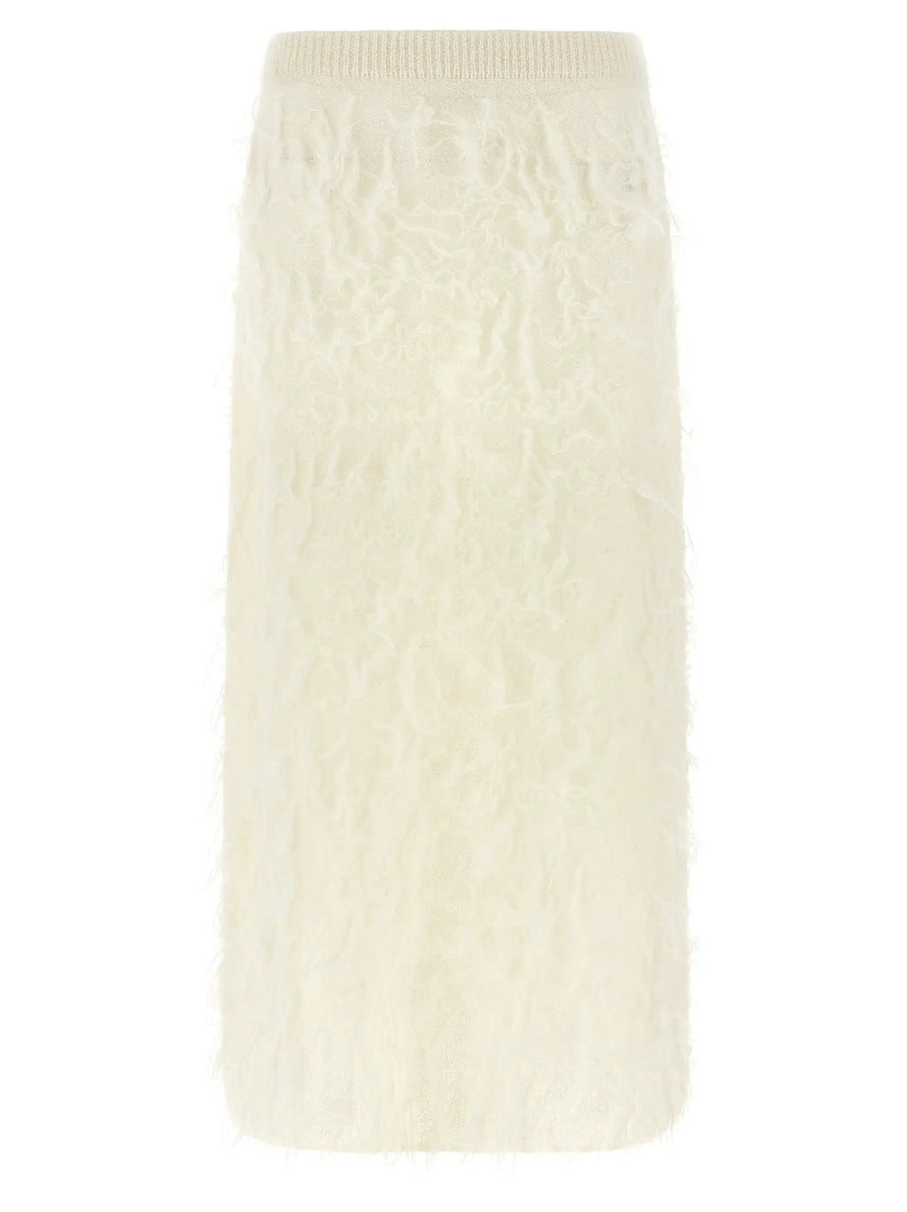 Fabiana Filippi White Fabric Midi Skirt