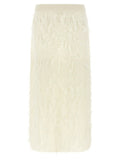 Fabiana Filippi White Fabric Midi Skirt