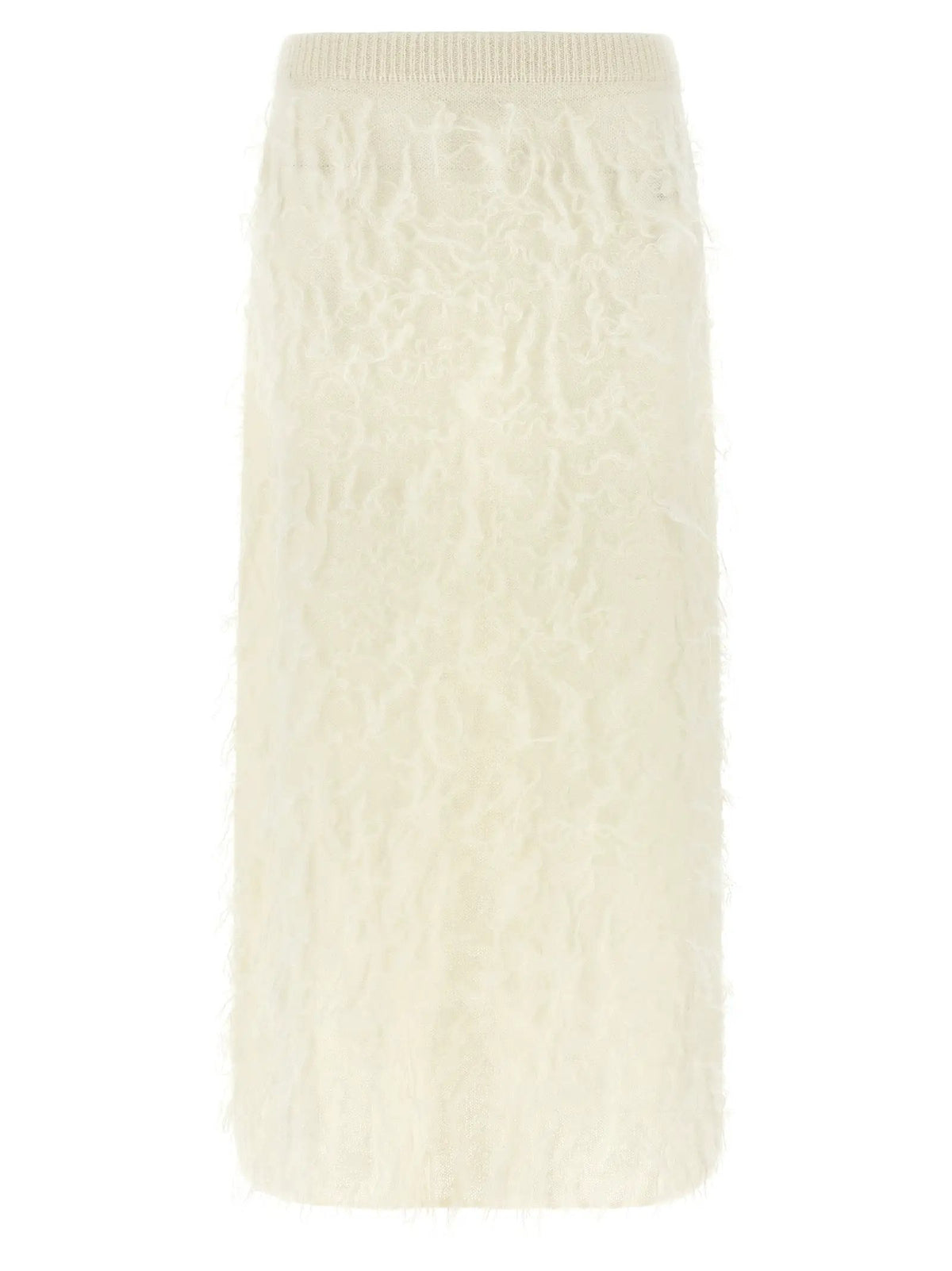 Fabiana Filippi White Fabric Midi Skirt