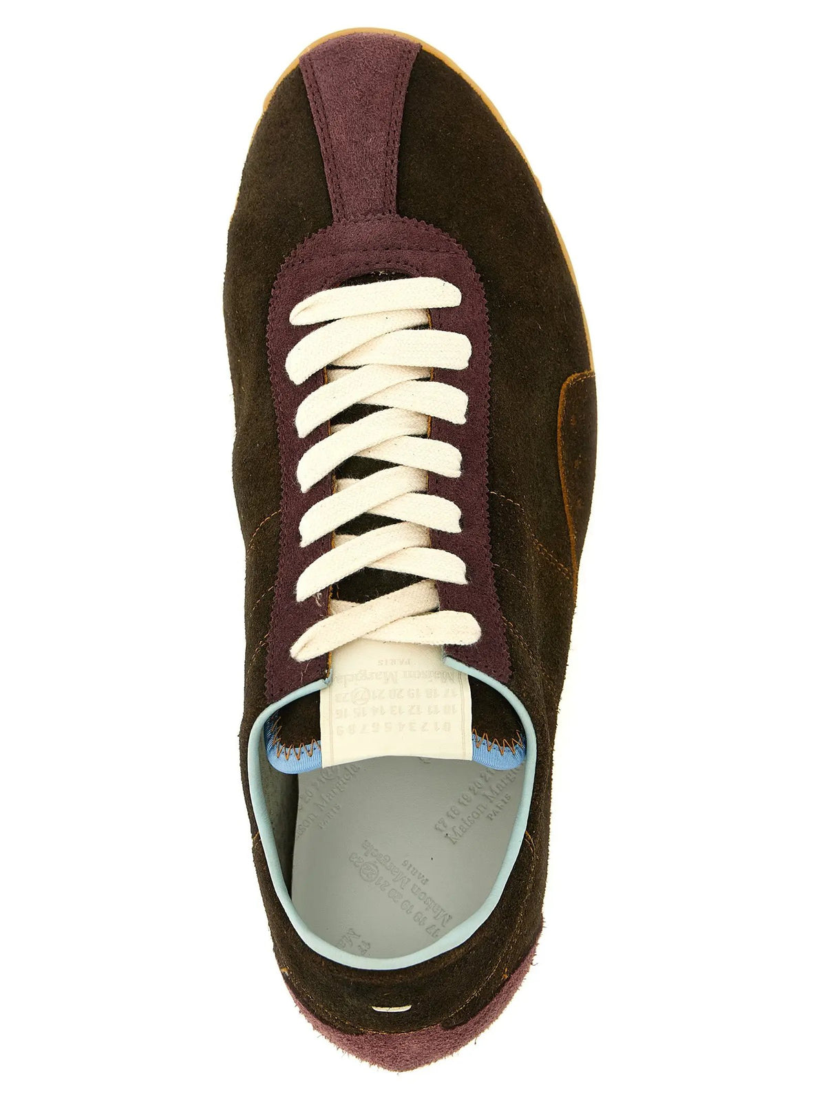 Baskets athlétiques Maison Margiela en cuir de veau marron