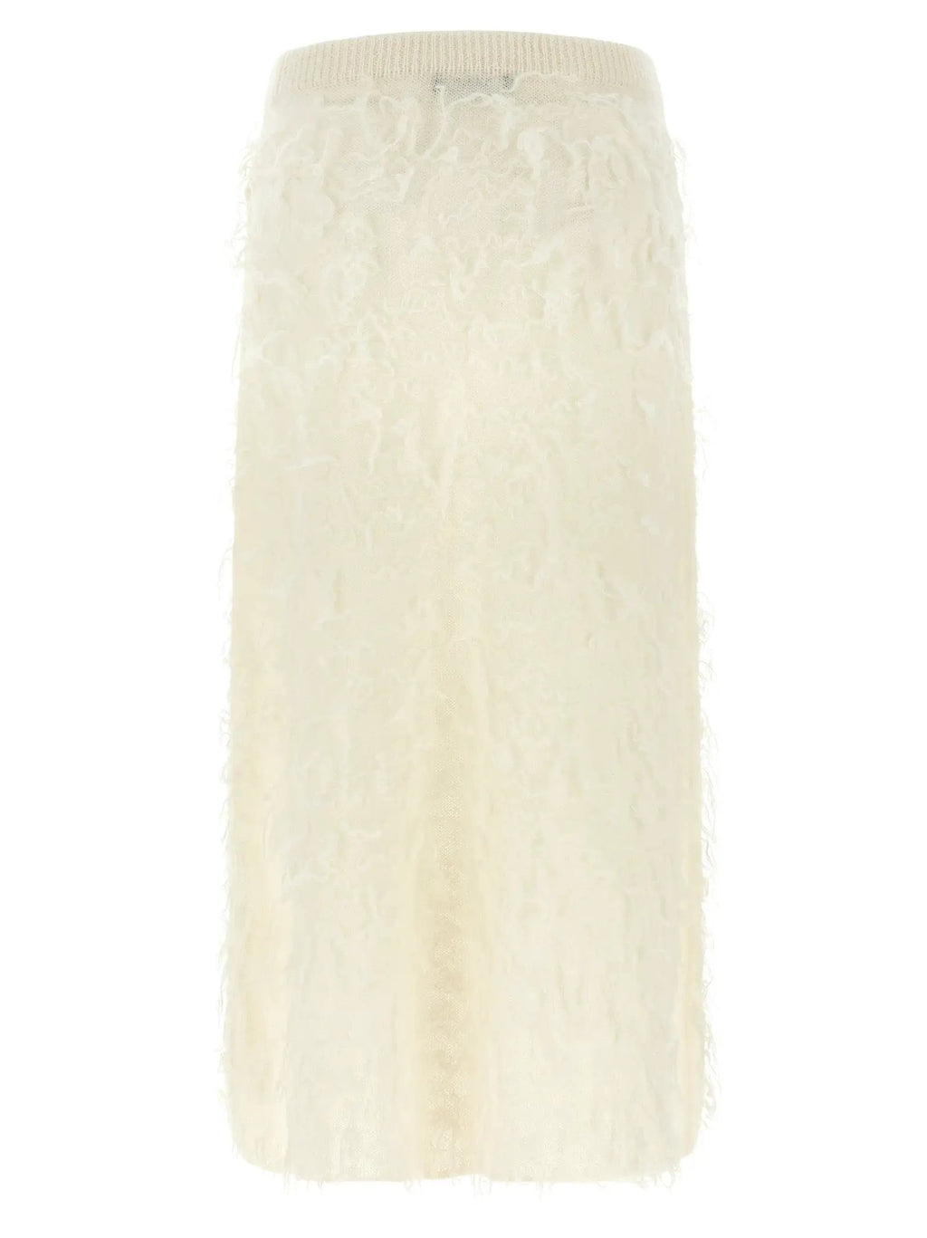 Fabiana Filippi White Fabric Midi Skirt
