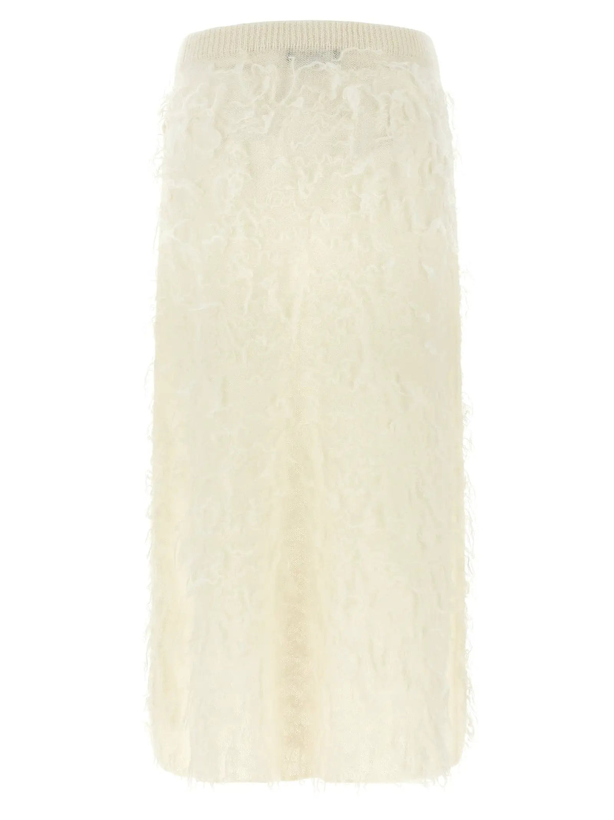 Fabiana Filippi White Fabric Midi Skirt
