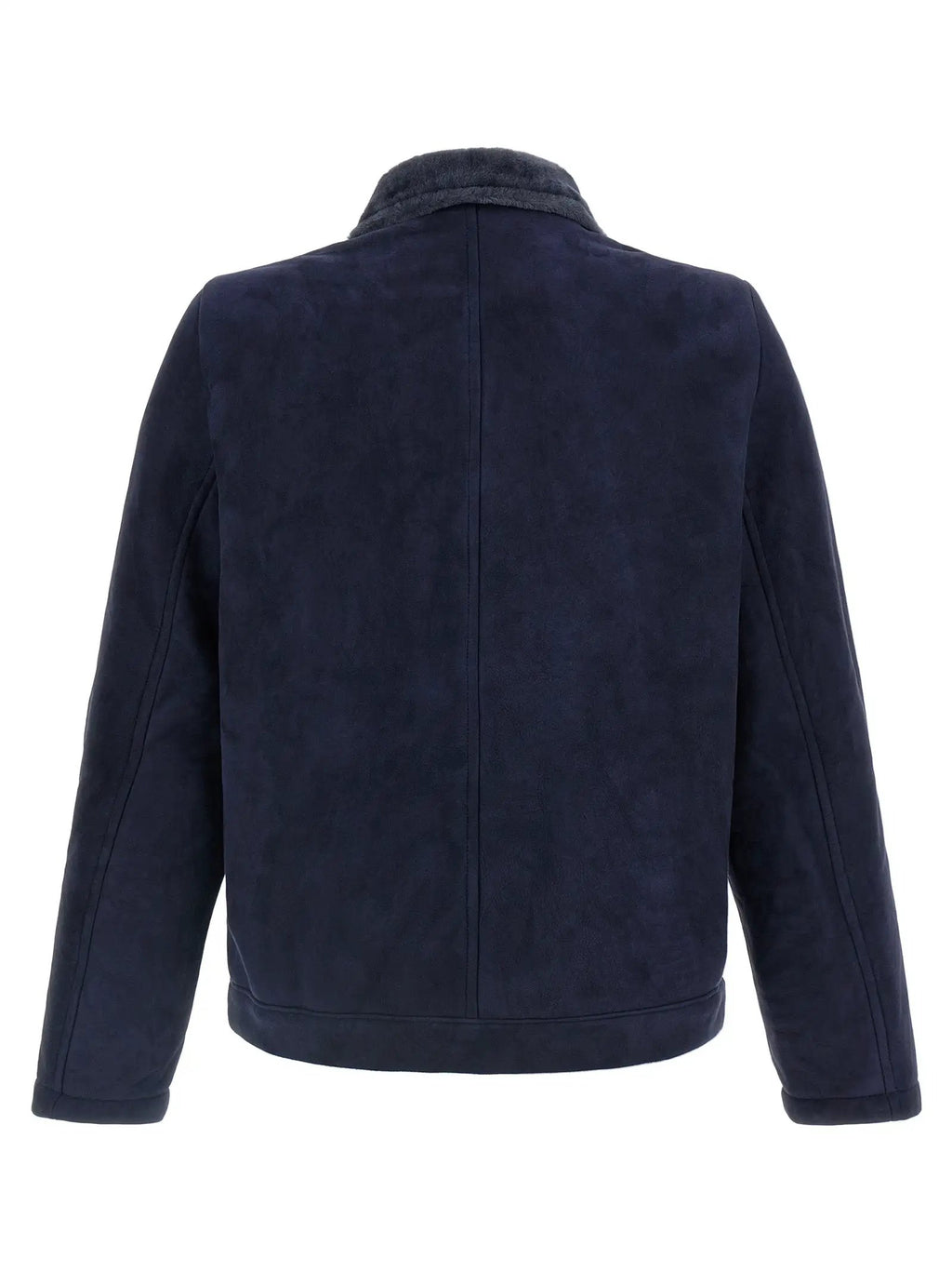 GIORGIO BRATO Blue Lamb Leather Leather Jacket