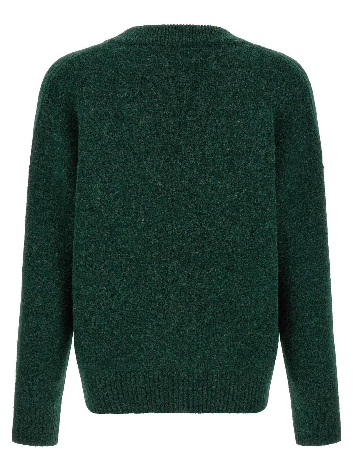 Ami Paris Bicolor Alpaca Leather Cardigan