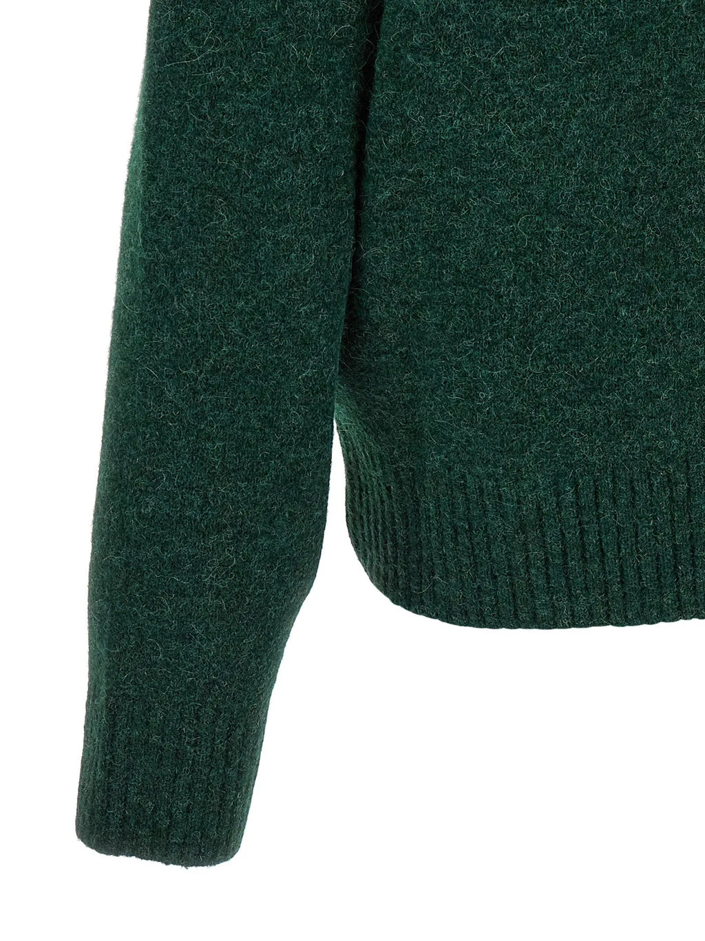 Ami Paris Bicolor Alpaca Leather Cardigan