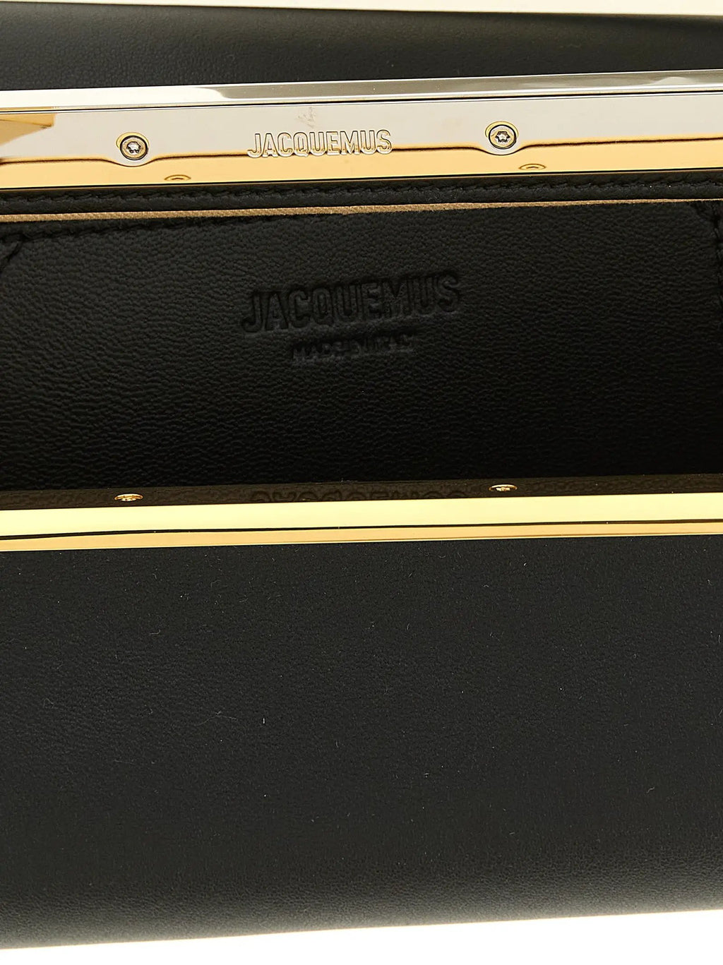 Jacquemus Black Lamb Leather Clutch Bag