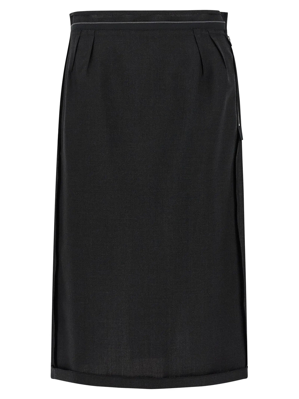 Maison Margiela Maison Margiela Black Virgin Wool Midi Skirt