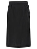 Maison Margiela Maison Margiela Black Virgin Wool Midi Skirt