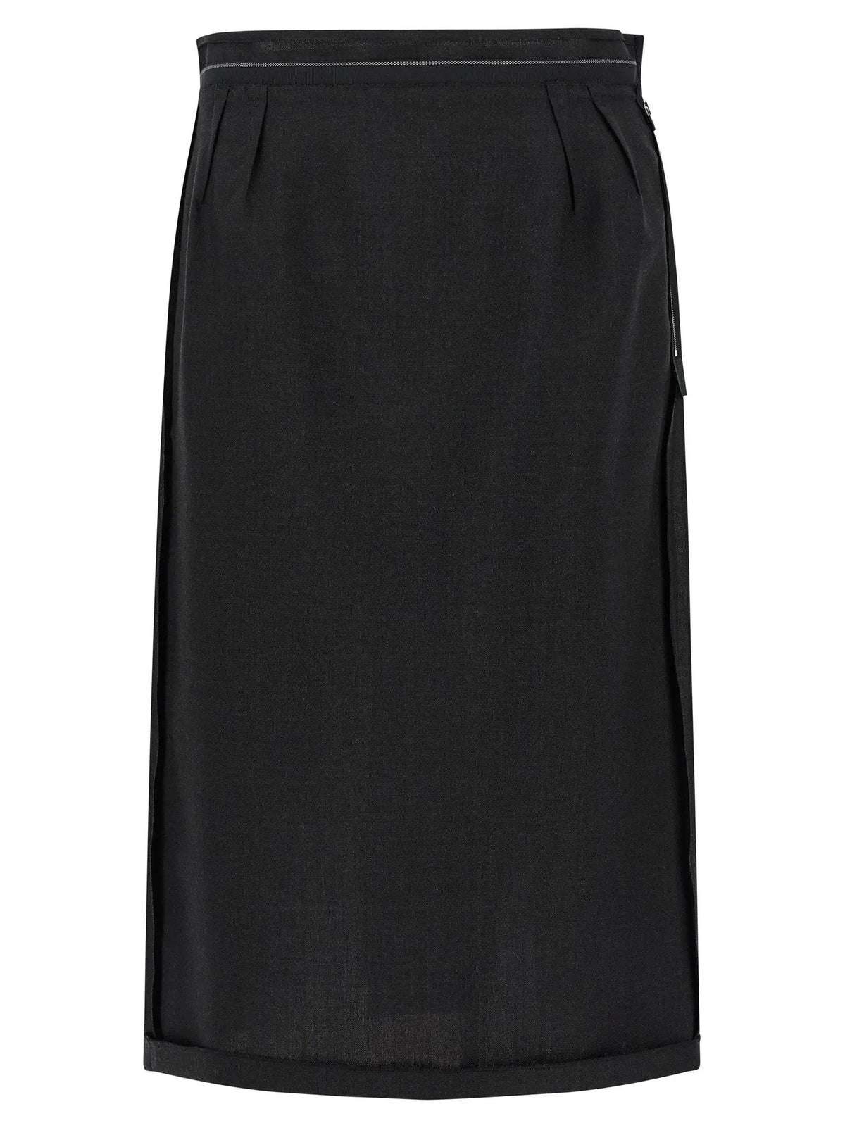 Maison Margiela Maison Margiela Black Virgin Wool Midi Skirt