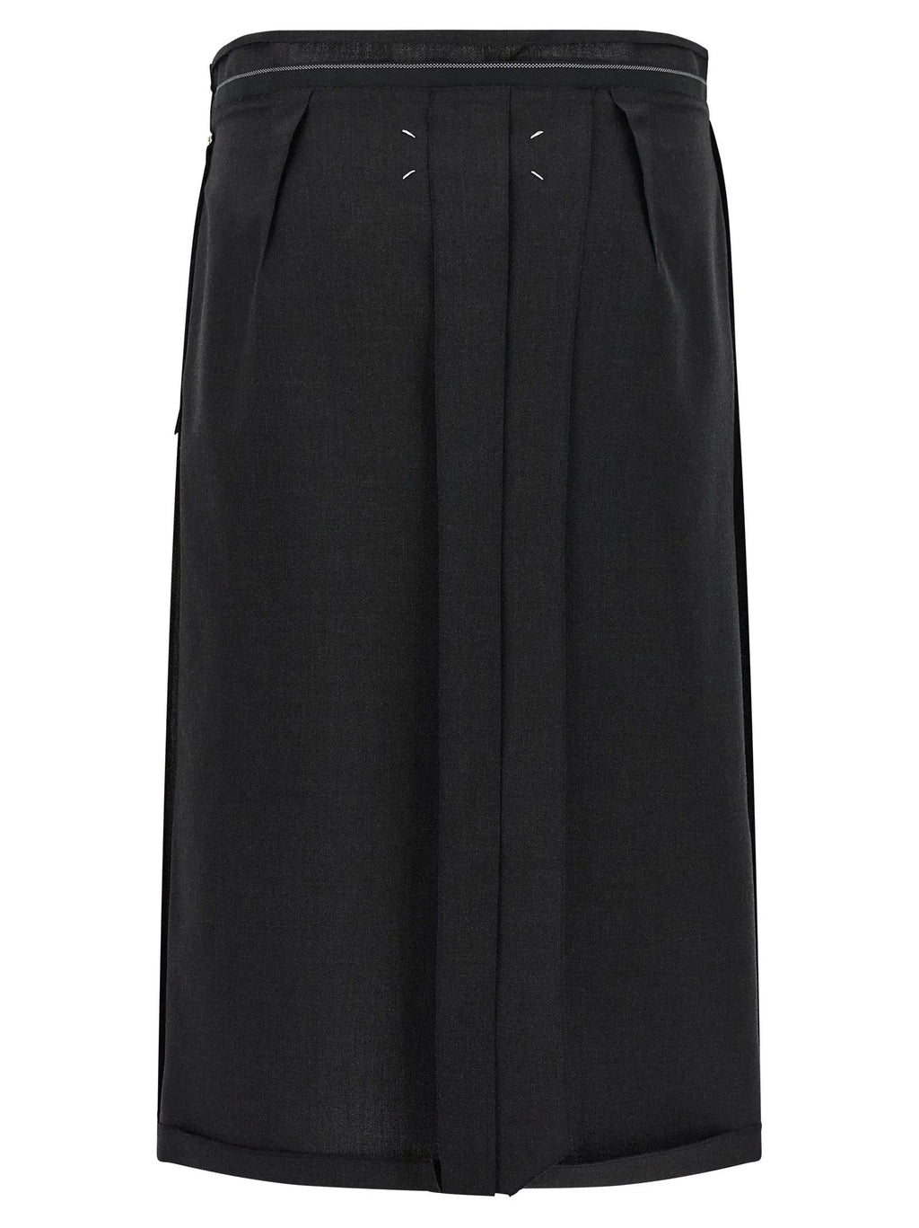 Maison Margiela Maison Margiela Black Virgin Wool Midi Skirt