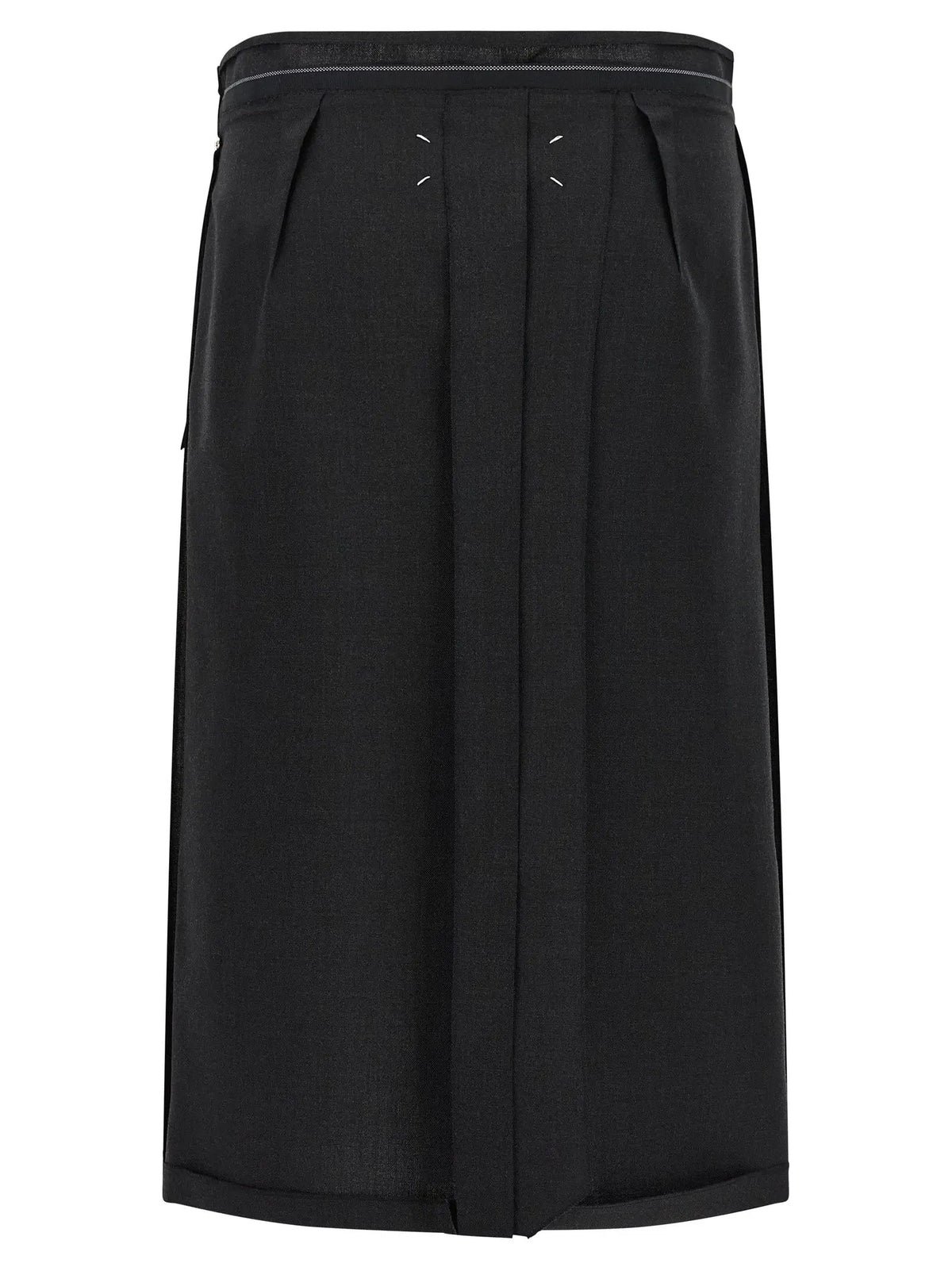 Maison Margiela Maison Margiela Black Virgin Wool Midi Skirt