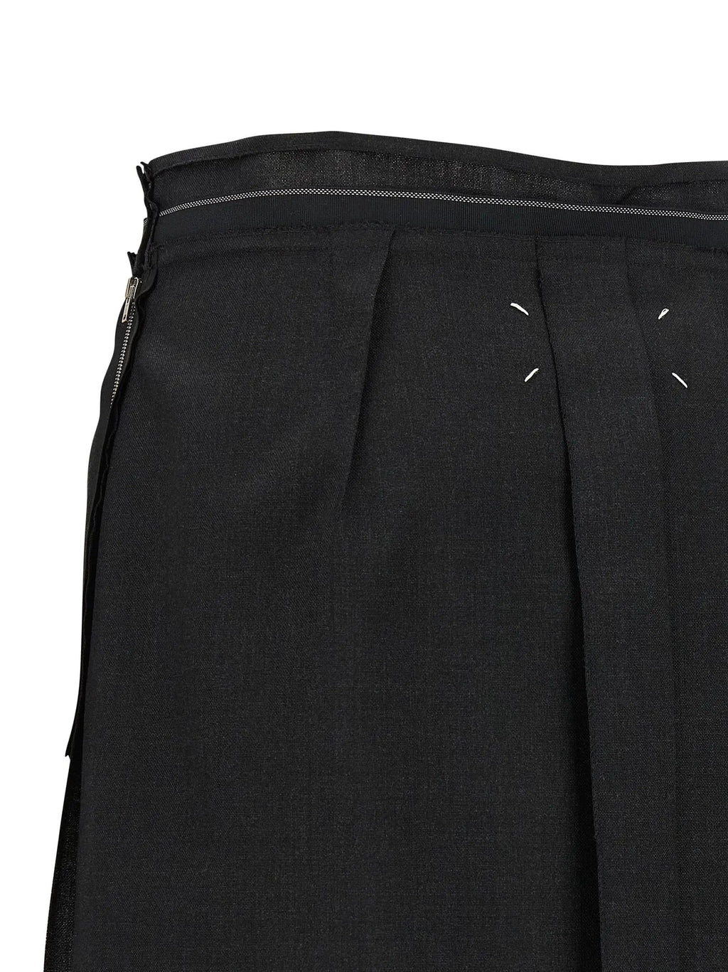 Maison Margiela Maison Margiela Black Virgin Wool Midi Skirt