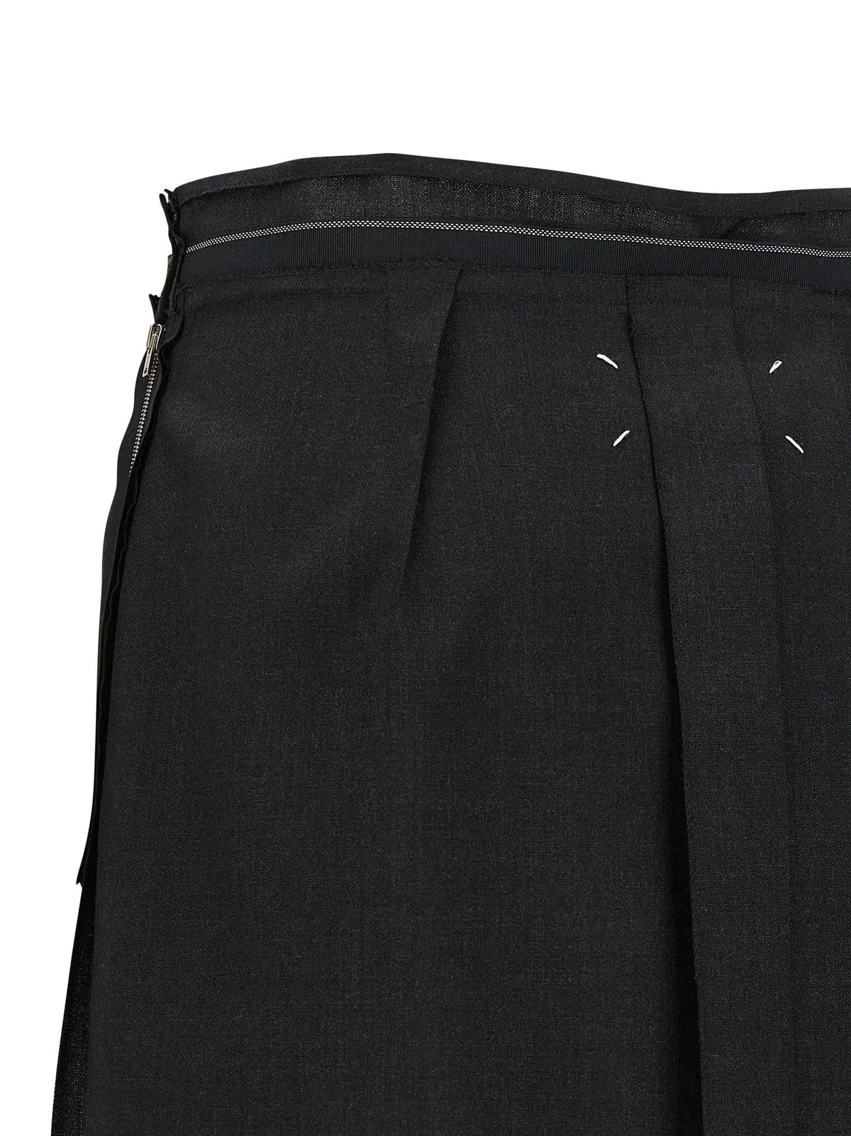 Maison Margiela Maison Margiela Black Virgin Wool Midi Skirt