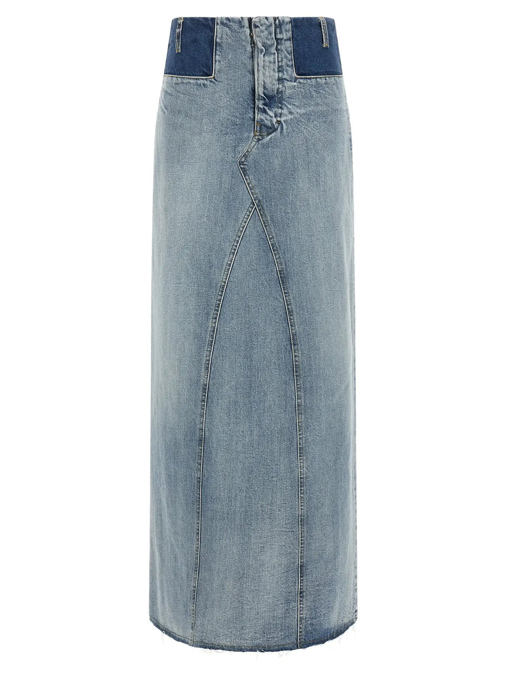 Maison Margiela Blue Cotton Mini Skirt