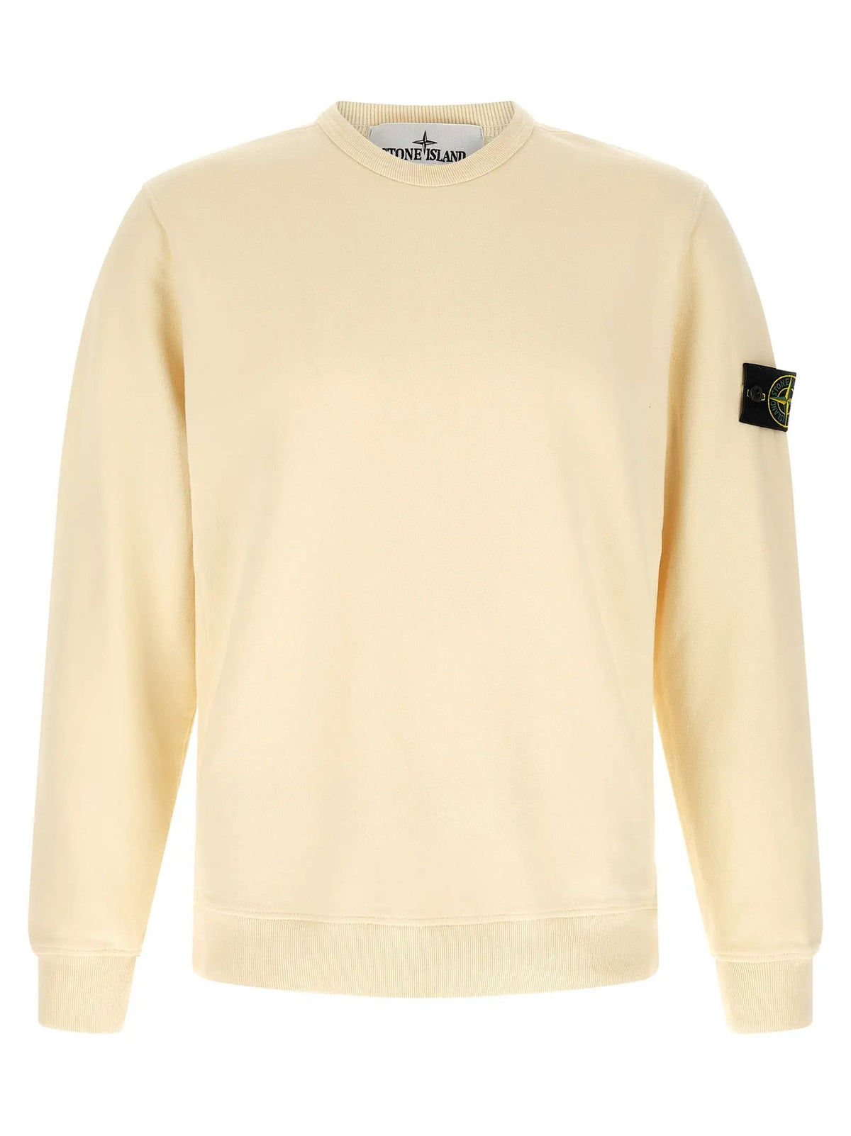 Stone Island White Cotton Sweatshirt