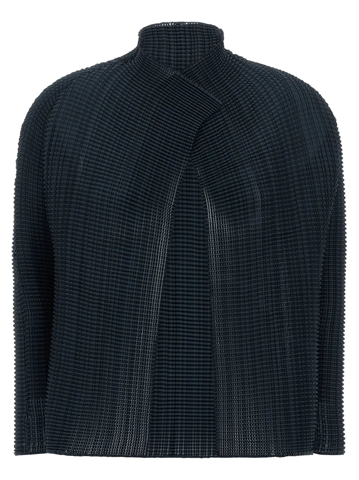 Issey Miyake Blue Polyester Cardigan
