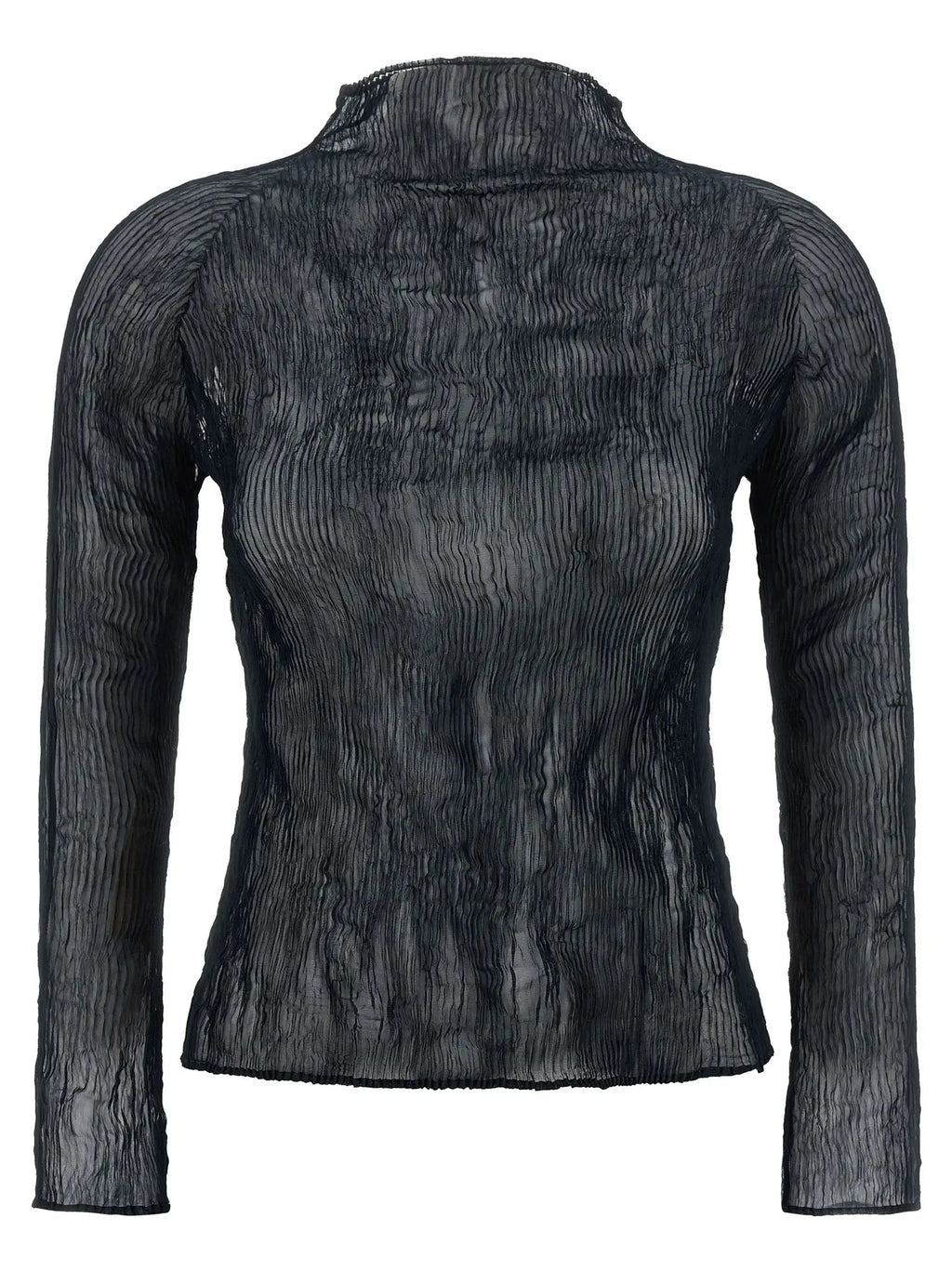 Issey Miyake Black Polyester Cardigan