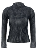 Issey Miyake Black Polyester Cardigan
