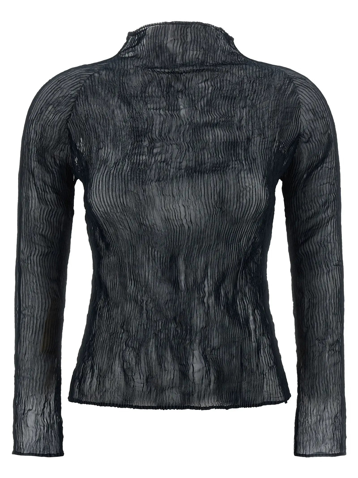Issey Miyake Black Polyester Cardigan