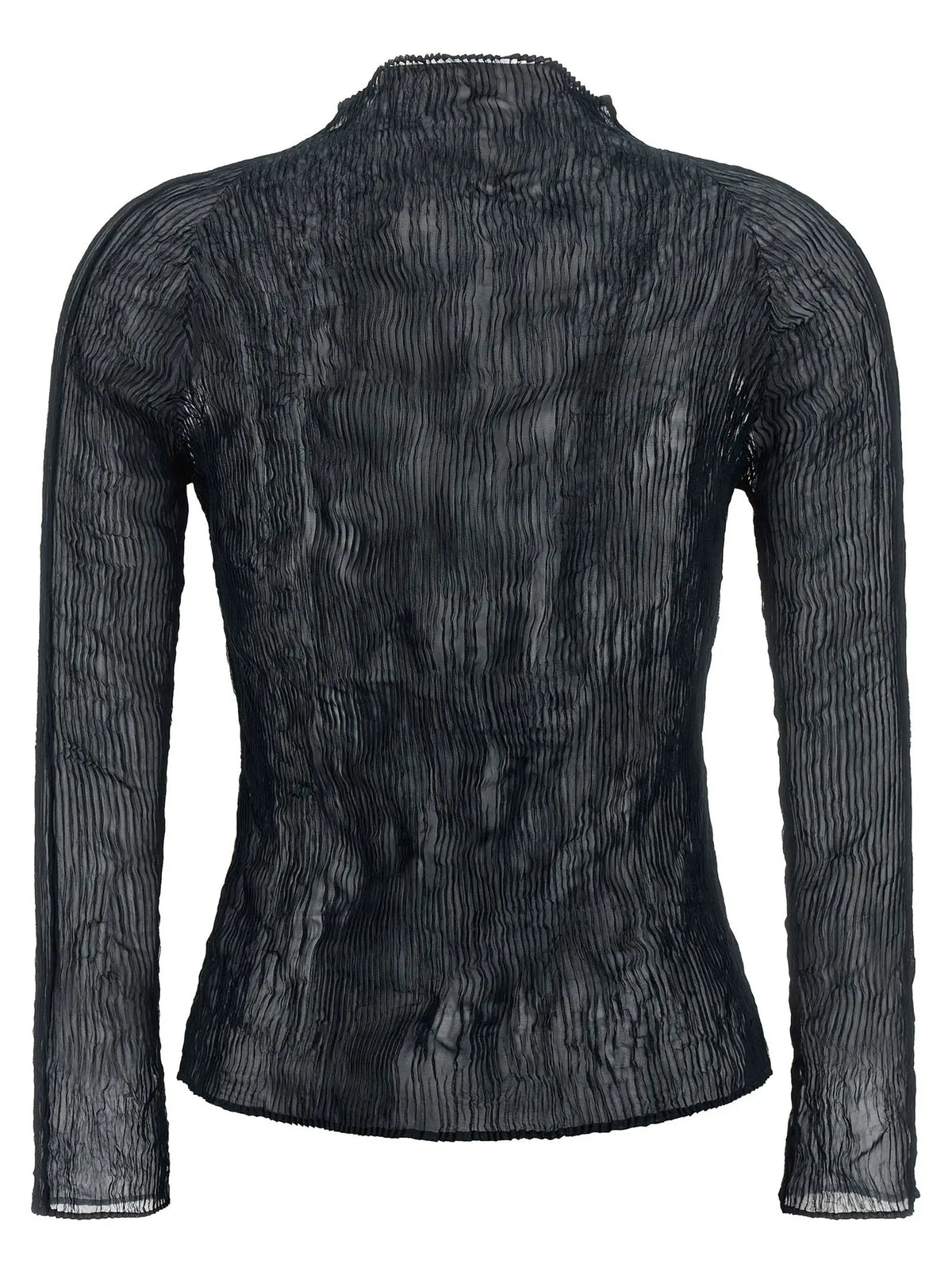 Issey Miyake Black Polyester Cardigan