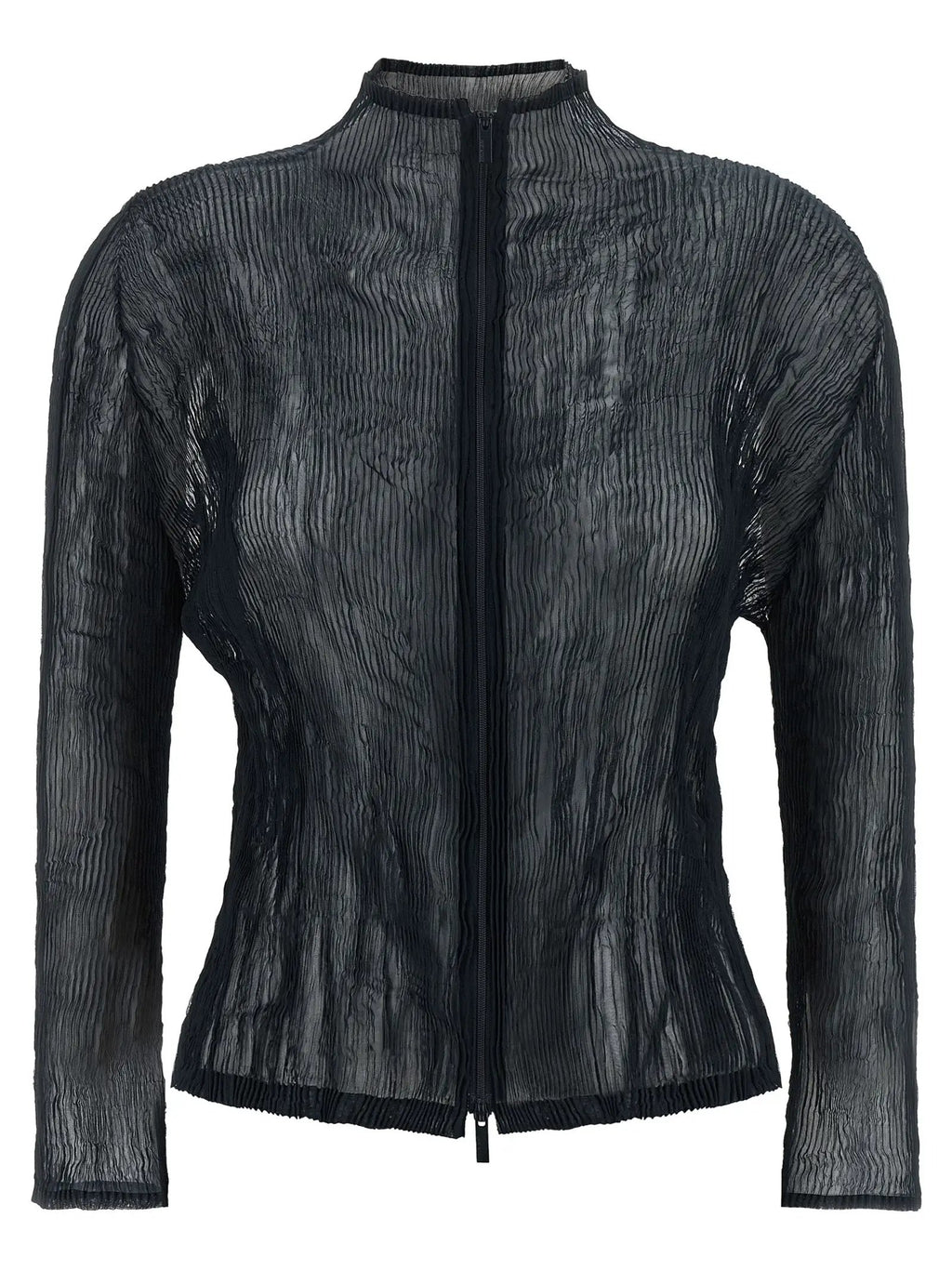 Issey Miyake Black Polyester Cardigan