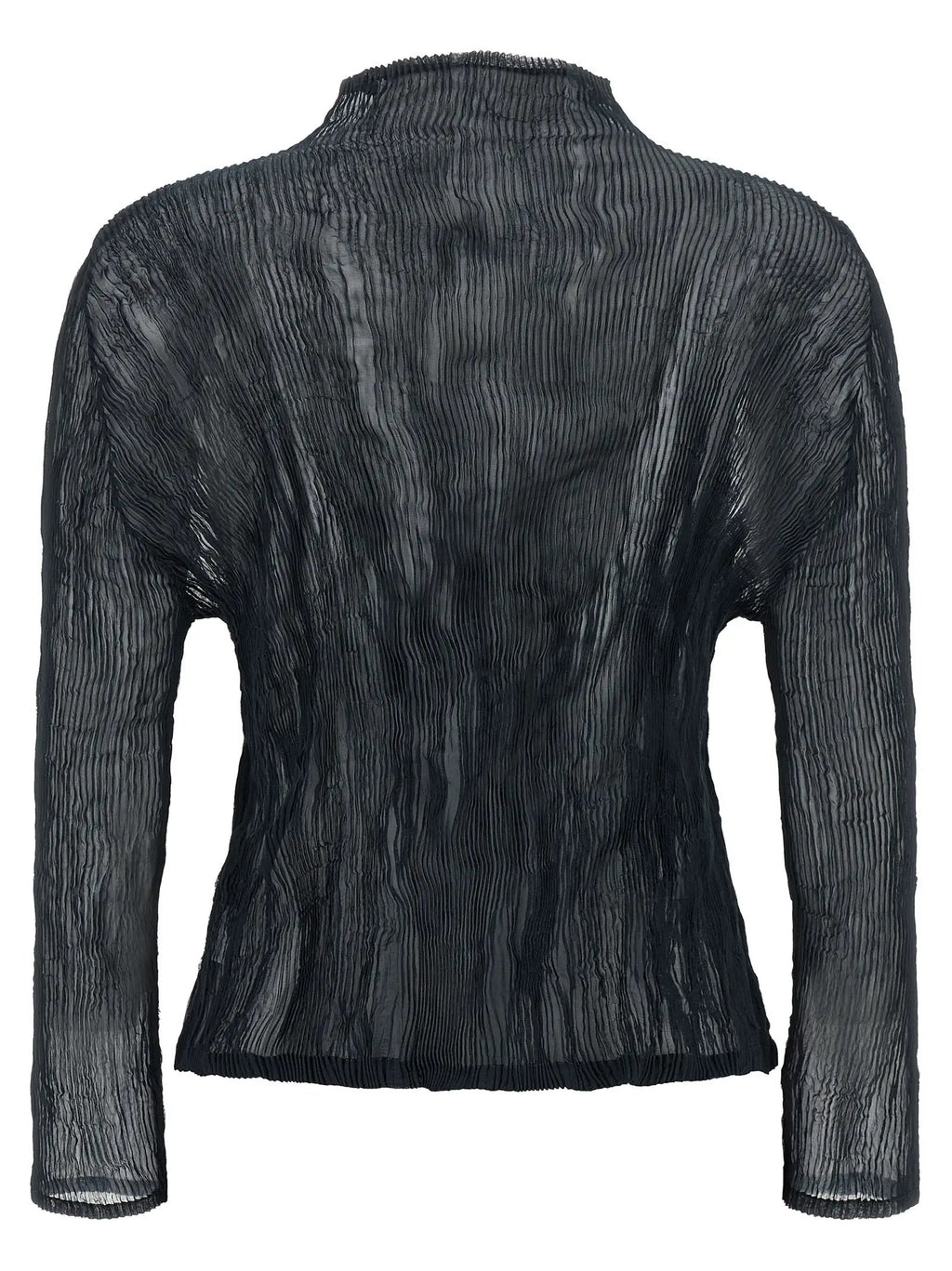 Issey Miyake Black Polyester Cardigan