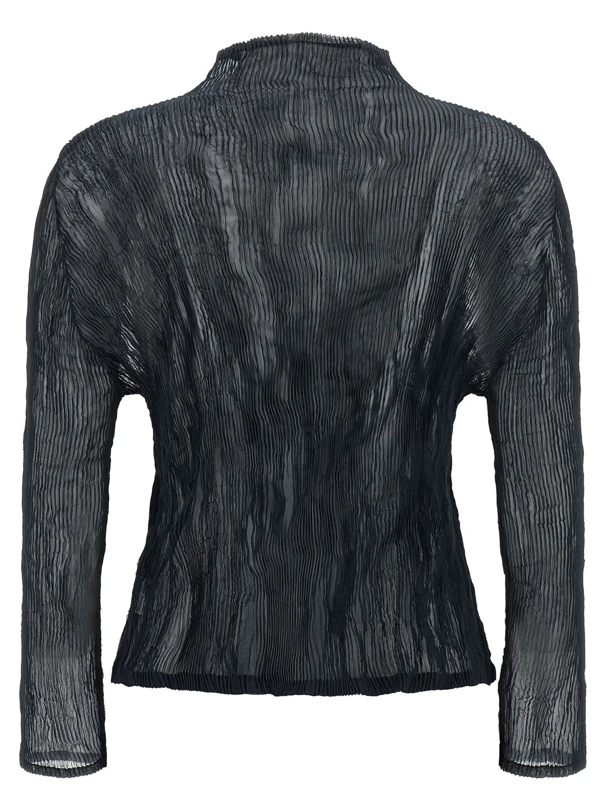 Issey Miyake Black Polyester Cardigan