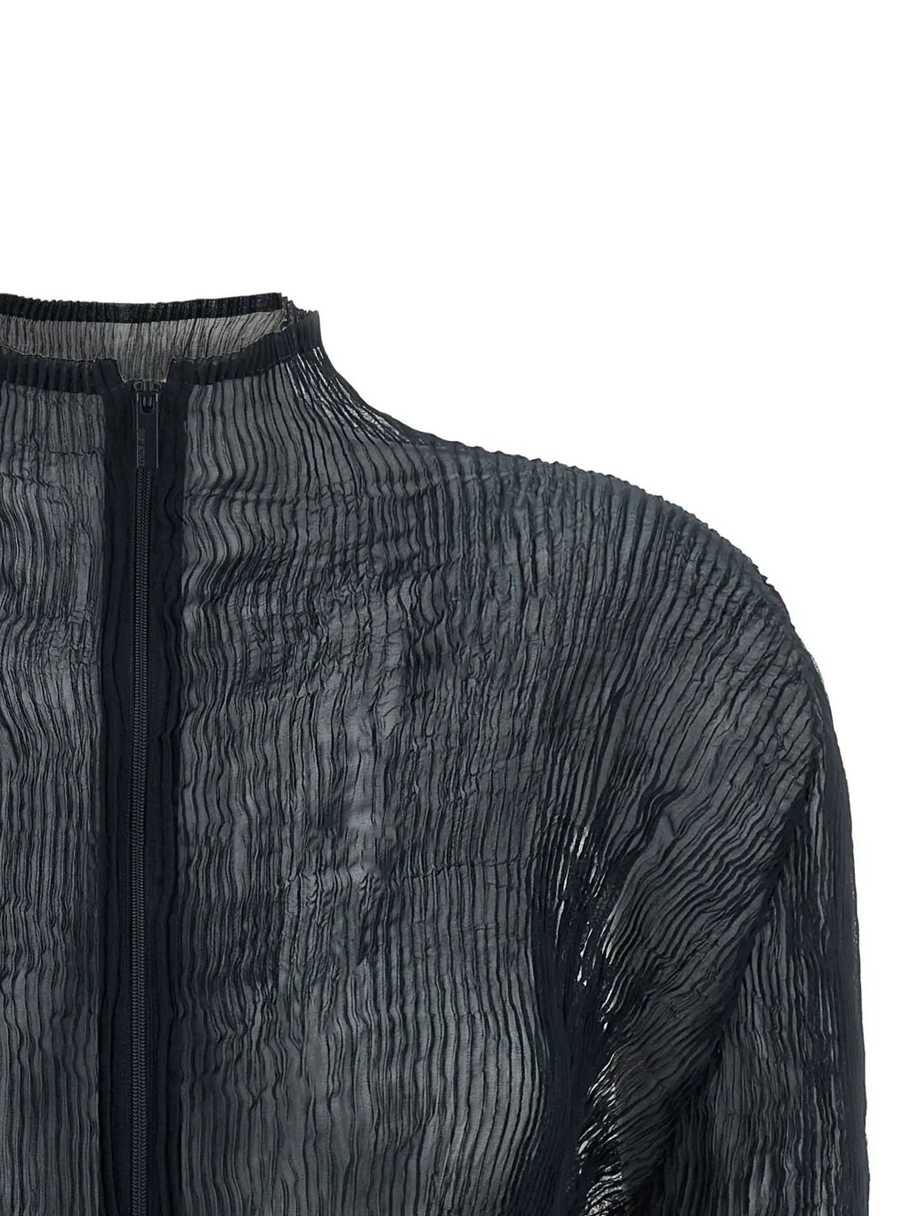 Issey Miyake Black Polyester Cardigan